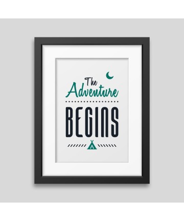 The adventure begins Framed poster